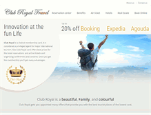 Tablet Screenshot of clubroyaltravel.com